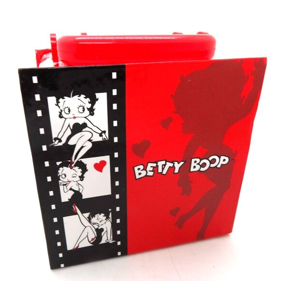 Betty Boop Watch Black Face with Gold Hands Black Band NEW - Picture 3 of 3